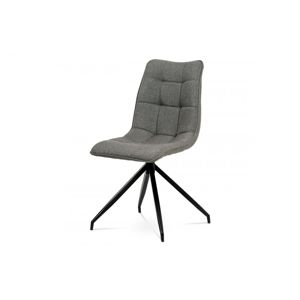 AUTRONIC HC-396 COF2 jedálenská stolička, hnedá látka + ekokoža, kov antracit